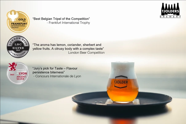 Tjolder Tripel wint 3 medailles london beer competition, frankfurt international trophy en concours internationale de Lyon